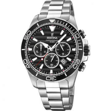FESTINA MEN'S SILVER PRESTIGE STAINLESS STEEL WATCH BRACELET